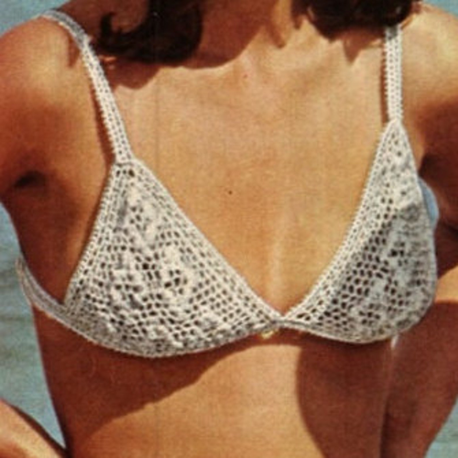 Crochet Bikini Pattern Vintage 70s Crochet Swimsuit Pattern Etsy