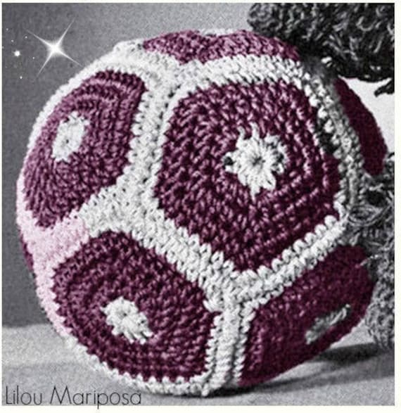 Crochet BALL Pattern Vintage 70s Crochet Baby Soccer Ball Pattern Crochet Toy Pattern