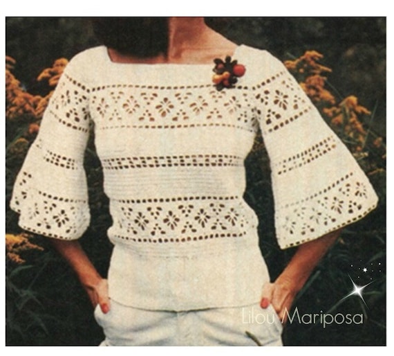 70s crochet top