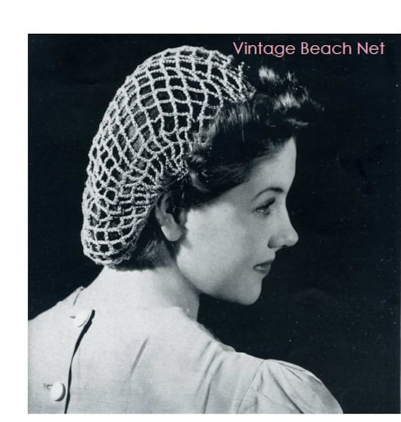 Crochet Snood Pattern Vintage 40s Crochet Hat Pattern Crochet