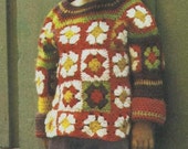 Crochet Sweater Pattern Vintage 70s crochet baby jacket pattern crochet top pattern crochet granny pattern crochet toddler pattern