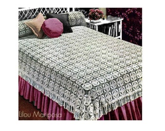 Crochet BEDSPREAD Pattern Vintage Crochet Bedding Pattern Crochet Blanket Pattern Bohemian Home Decor pdf Instant Download
