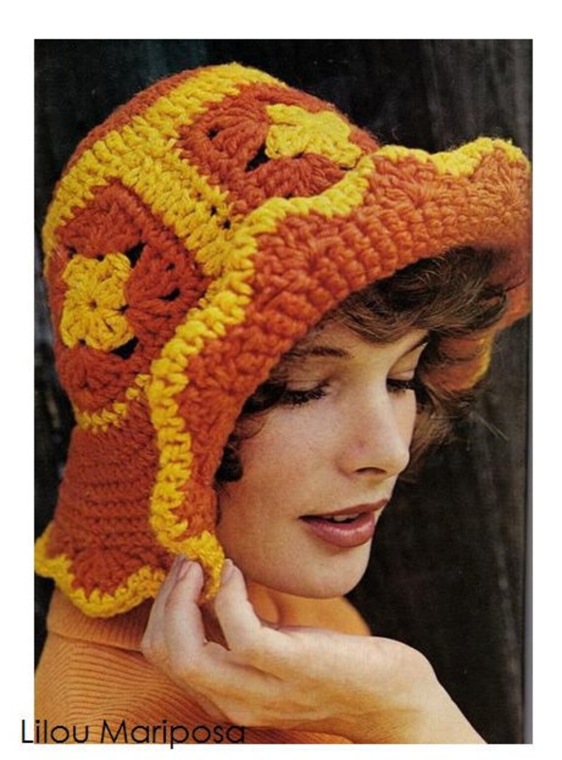 CROCHET HAT PATTERN Crochet Pattern Vintage 70s Crochet Granny Etsy