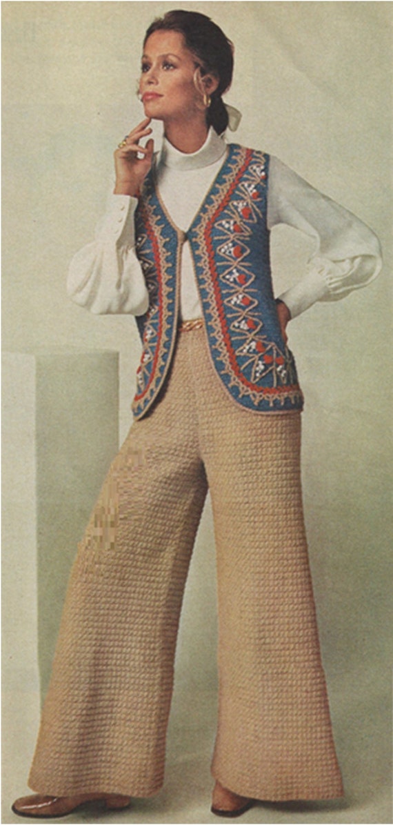 Boho Crochet Pattern Vintage 70s 