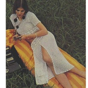 Crochet Pattern Vintage 70s Crochet Top Pattern and Crochet Skirt Pattern-Bohemian Clothing-INSTANT DOWNLOAD