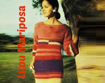 Crochet Dress Pattern Vintage 70s Crochet Maxi Dress Crochet 70s Dress Pattern Crochet Sweater Dress Pattern