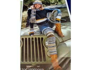 Knitting Pattern Vintage 70s Leg warmers Pattern Hat Pattern Scarf and Mittens Set Lot Boot Socks Bohemian Clothing INSTANT DOWNLOAD