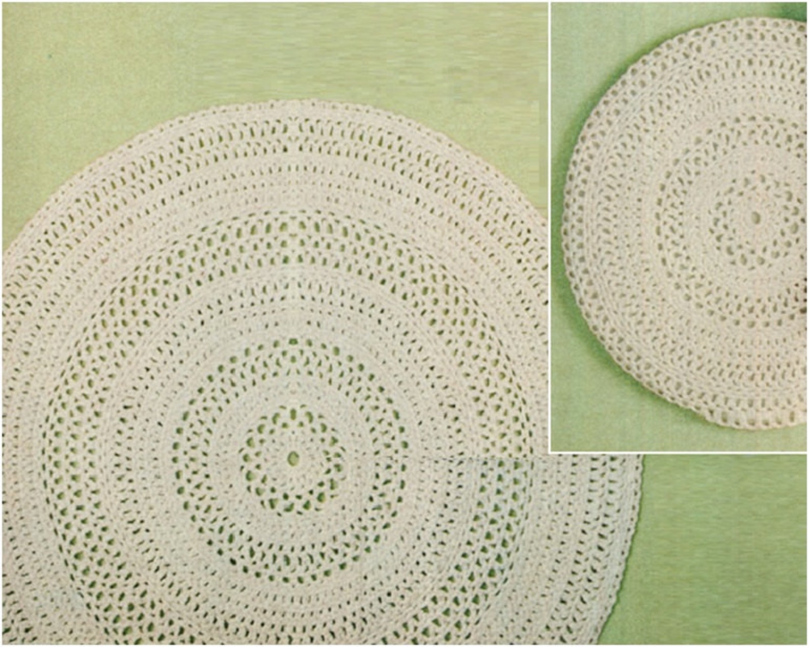 Crochet Pattern Vintage 70s Crochet Rug Pattern Crochet Table Etsy UK
