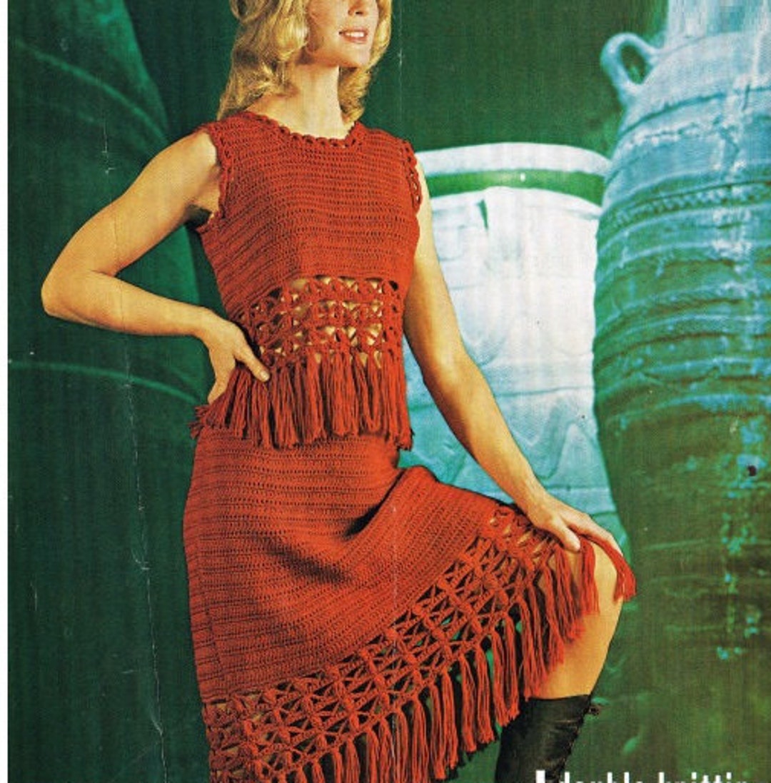 Crochet Dress Pattern Vintage 70s Crochet Top Pattern Crochet Etsy