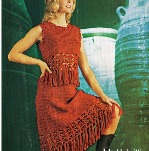 70s crochet dress