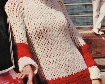 DRESS PATTERN easy dress pattern KNITTING pattern Vintage 60s Tunic Pattern Top Pattern Sweater Pattern