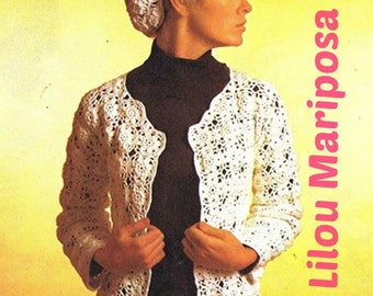 Crochet Cardigan Pattern Crochet Sweater Pattern Crochet Top Pattern Vintage 70s Crochet Hat Pattern Crochet Motif Pattern