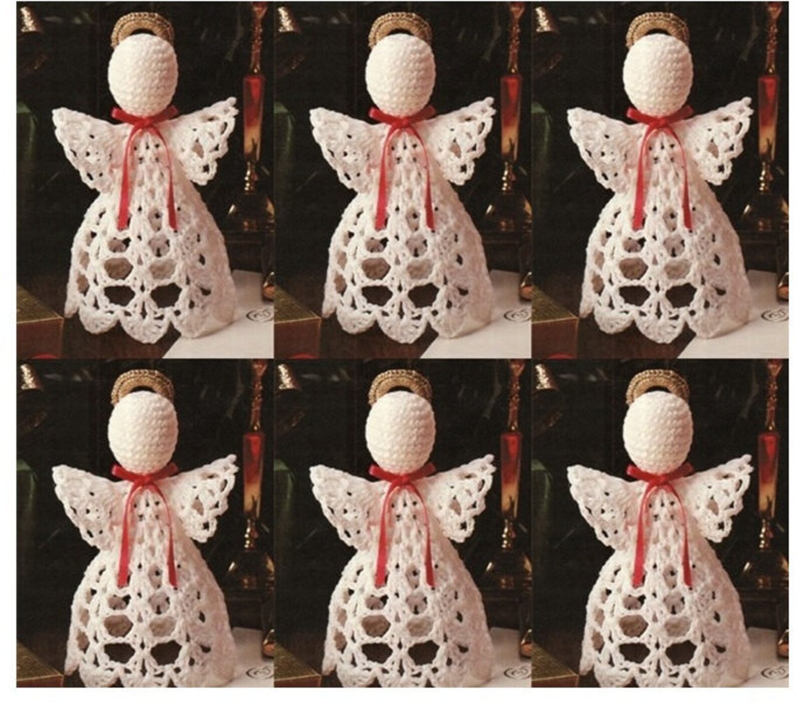Crochet Christmas ANGEL Ornament Pattern Crochet Ornament | Etsy