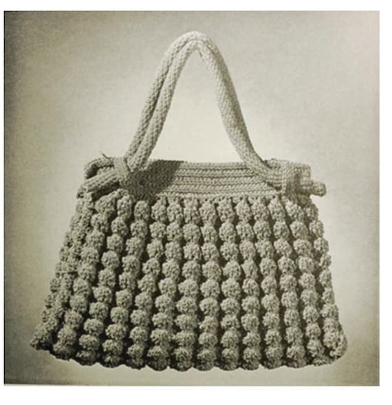 ハンドバッグ Antique crochet bag Crochet Bag Pattern Vintage 1930s -crochet Shell Bag Vintage