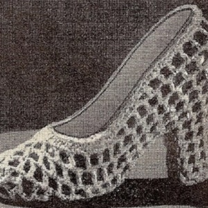 Crochet Shoe Pattern Vintage 70s Crochet Wedding Favor Pattern Crochet Heel Pattern Crochet Bachelor Favor Pattern image 2