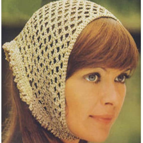 Crochet Head Shawl Pattern Crochet Hair Wrap Pattern Crochet