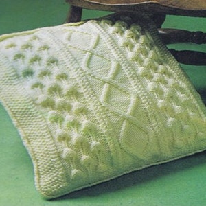 Pillow Pattern Vintage Cushion Cover Pattern Pillow Case Pattern Home Decor Knitting Pattern Aran Cushion Patterns Aran Pillows Pattern image 3