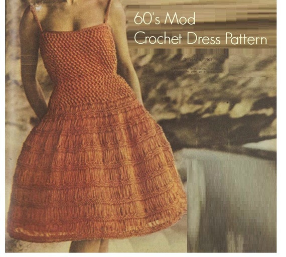 Dress Pattern Vintage 60s Knitted Dress Pattern Mod Dress Pattern KNITTING  PATTERN - Etsy Singapore