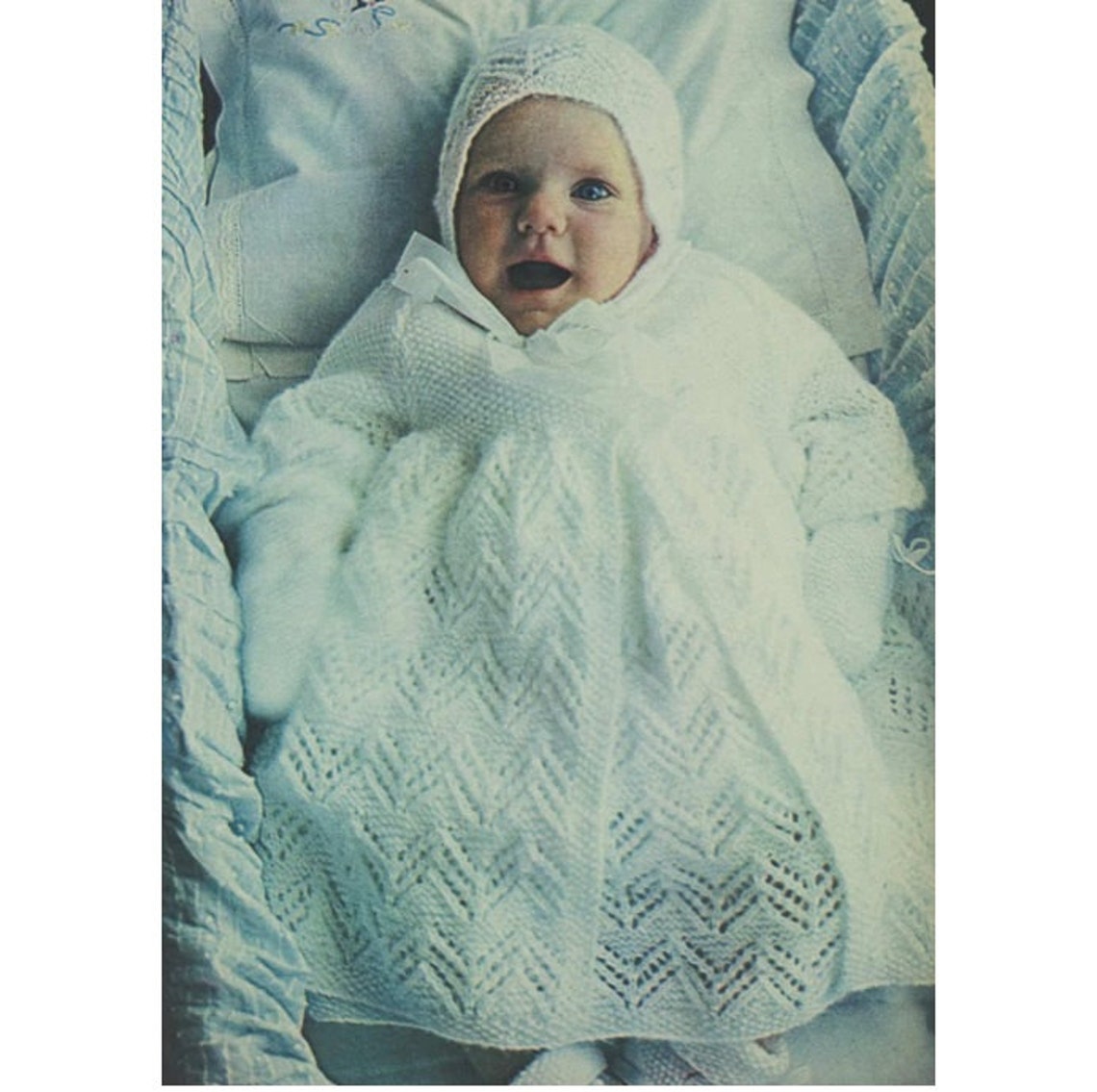 BABY CHRISTENING ROBE Set Knitting Pattern Baby Christening - Etsy