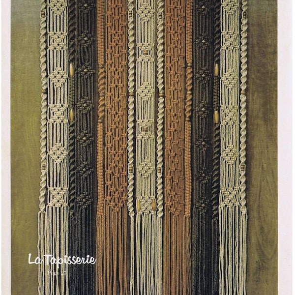 Macrame padrão vintage 70s vintage artesanal macrame parede pendurado decoração de casa macrame parede macrame boho boho decoração de casa-download instantâneo