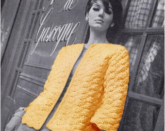 Crochet CARDIGAN Pattern Vintage 70s Crochet Sweater Pattern Crochet Jacket Pattern Crochet Coat Pattern TOP PATTERN instant download