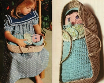 Patron pdf de tejido en crochet muneca de crochet y canasta