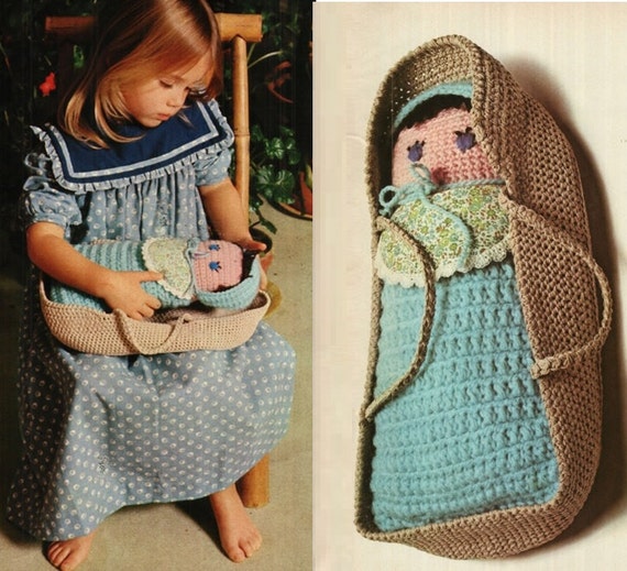 Crochet Baby Doll Pattern Vintage 70s Crochet Doll Pattern Crochet Toy Pattern Crochet baby toy pattern