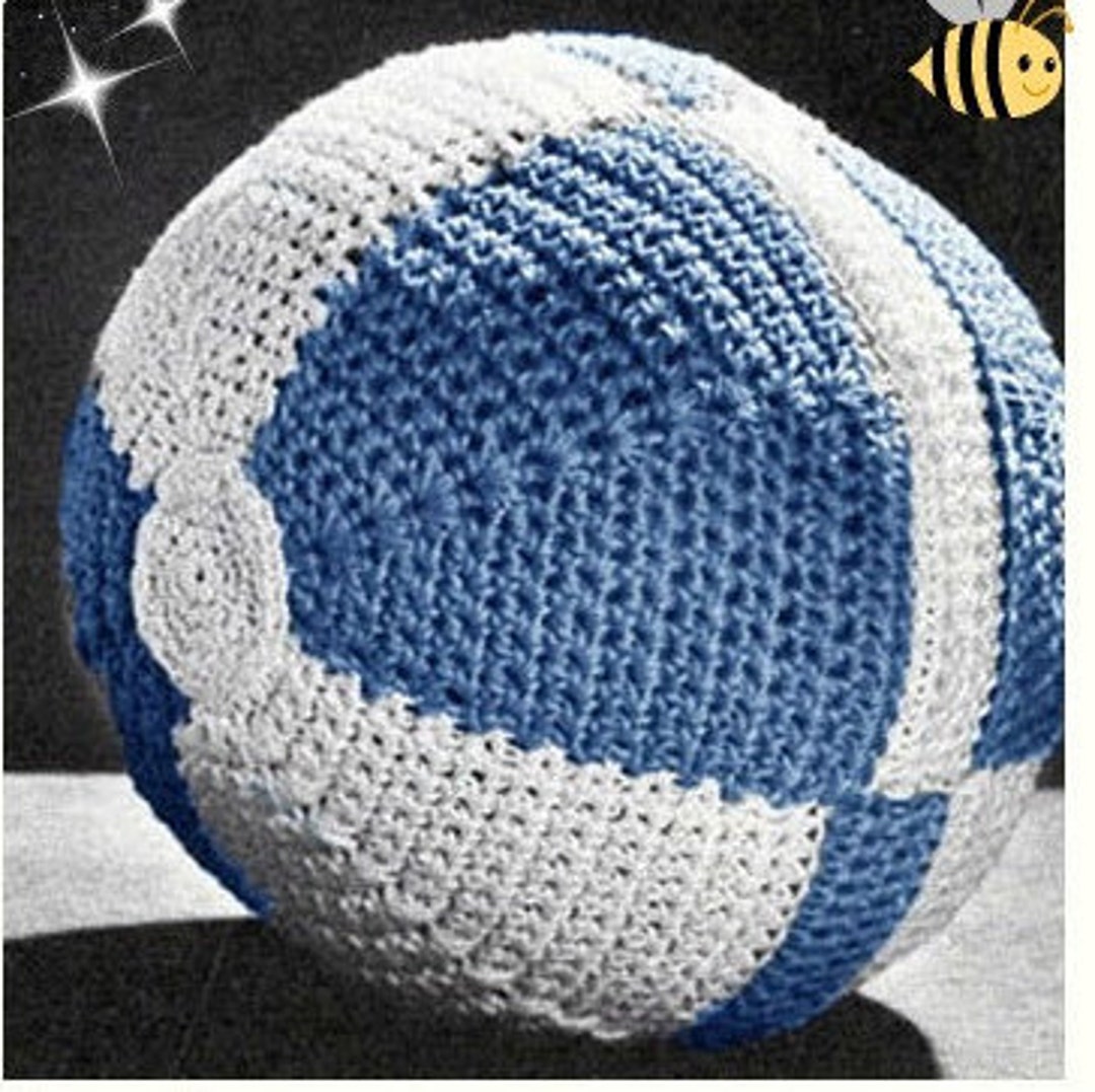 Crochet TOY Ball Pattern Vintage 70s Crochet Baby Ball Crochet