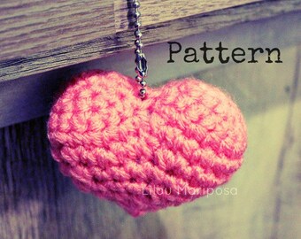 Crochet Heart Pattern Crochet Amigurumi Heart Pattern Keychain Heart Pattern Crochet Pattern Crochet Heart Gift Pattern Crochet Favor