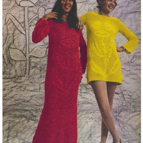 Patron de tejido crochet- patron pdf de tejido vestidos y las blusas...