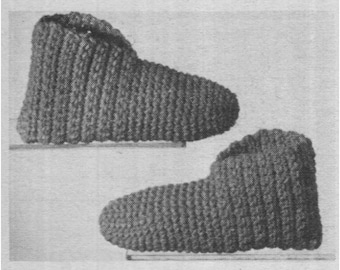 Patron 70s pdf de tejido pantunflas a crochet