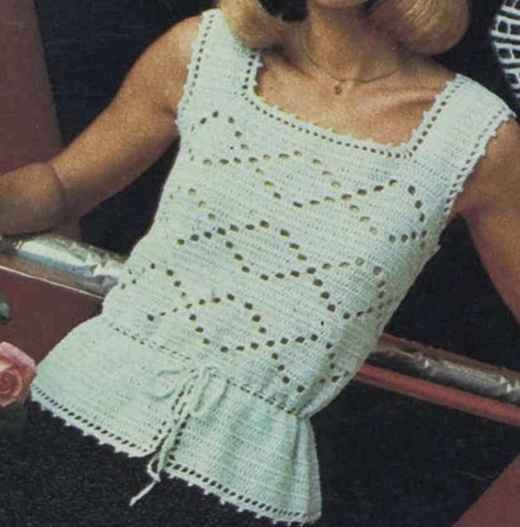 crochet peplum top