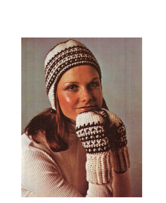 Crochet Pattern Vintage 70s Crochet Hat 