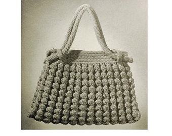 Crochet Bag Pattern Vintage 1930s -Crochet Shell Bag Vintage Crochet Spring Purse Pattern Crochet Handbag Pattern