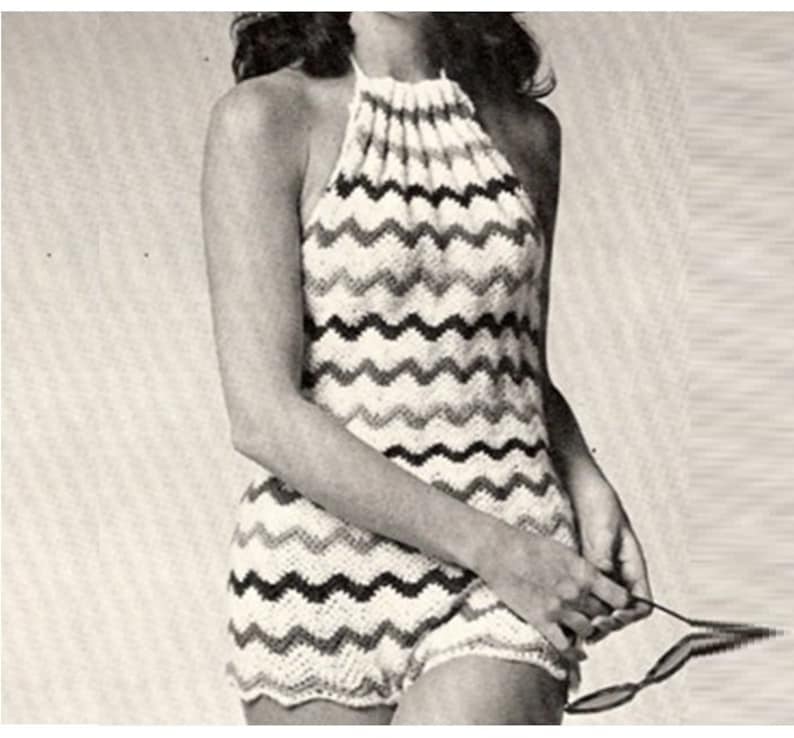 Crochet BIKINI Pattern Vintage 70s Crochet Halter Top Pattern - Etsy