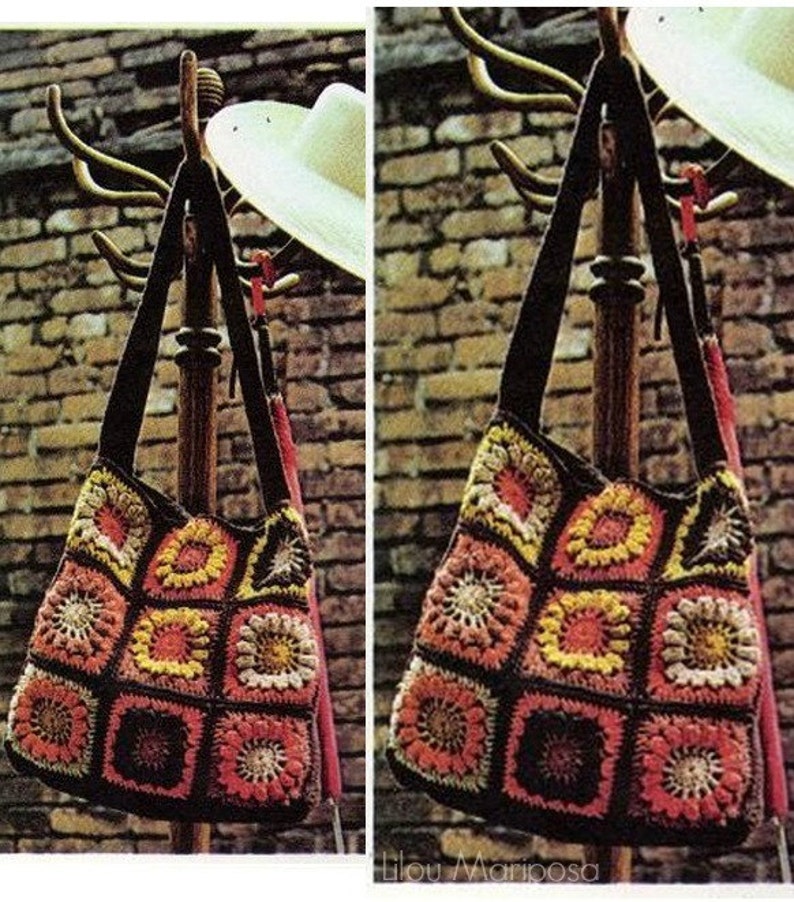 CROCHET BAG PATTERN Crochet Granny Square Bag Crochet Purse | Etsy