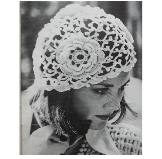 Crochet HAT Pattern Vintage 70s Crochet 