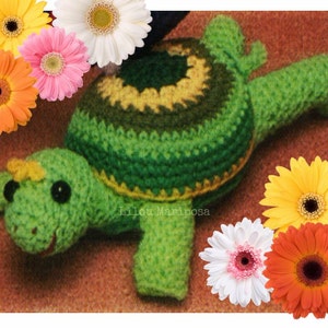 Crochet TOY Pattern Vintage 70s Crochet Turtle Pattern Amigurumi Pattern