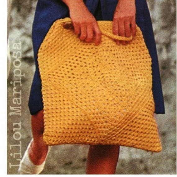 Crochet BAG Pattern Vintage 70s Crochet Halter Top Pattern Boho Bohemian  Clothing 2 PATTERNS