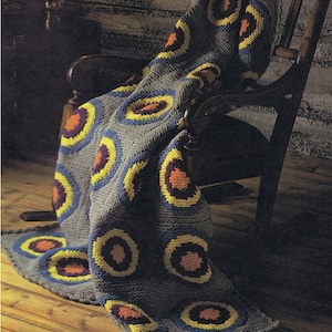 Super Hero Crochet Blanket Pattern Vintage 70s Crochet Throw Pattern Afghan Pattern Crochet Pattern Crochet Super Hero Blanket Patten