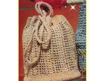 Modèle de sac au crochet Modèle de sac à main au crochet Modèle vintage Modèle de sac d'épicerie au crochet Modèle de sac à main