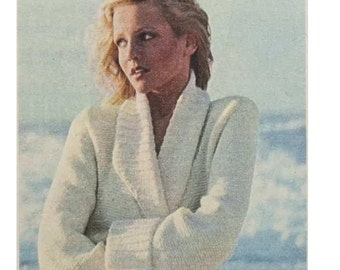 Cardigan motif veste motif vintage des années 70 manteau motif pull motif Téléchargement instantané PATRON DE TRICOT
