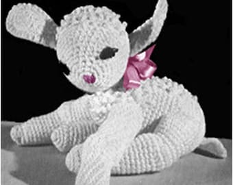 CROCHET TOY PATTERN Vintage Pattern 70s Lamb Pattern Crochet Stuffed Lamb Pattern Crochet Amigurumi Lamb Pattern Crochet Sheep Pattern