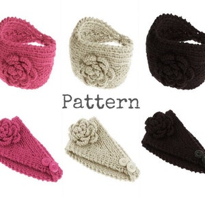 HEADBAND Pattern Earwarmer Pattern Wide Hair Band Headwrap KNITTING PATTERN