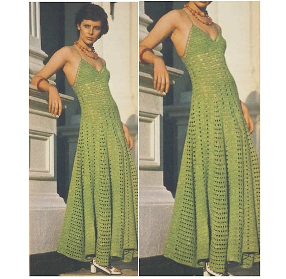 70s crochet dress