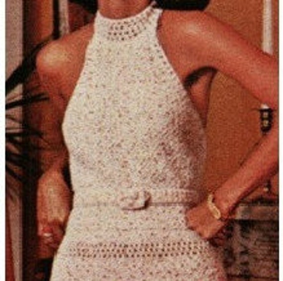 36 Crochet Wedding Dresses for a Handmade Bridal Look 9 Crochet Dress Pattern Vintage 70s Crochet Maxi Dress