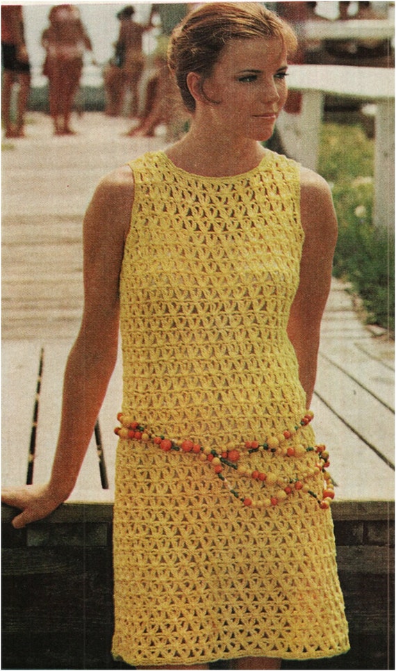 70s crochet dress