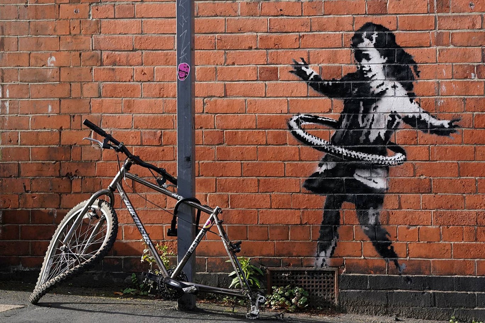 Banksy Canvas Print Hula Hoop Girl in Various Sizes Giclee Etsy
