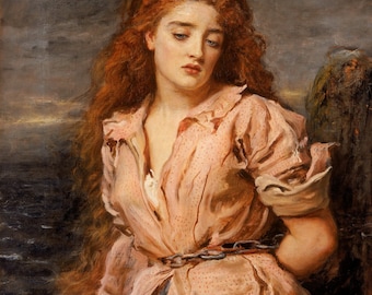 The Martyr Of The Solway by John Everett Millais, in various sizes, Canvas Giclee Print, flat print, not framed or stretched