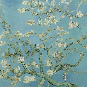 Branches avec fleurs d&#39;amandier de Vincent Van Gogh, en différentes tailles, impression jet d&#39;encre sur toile, impression à plat, non encadrée ni tendue